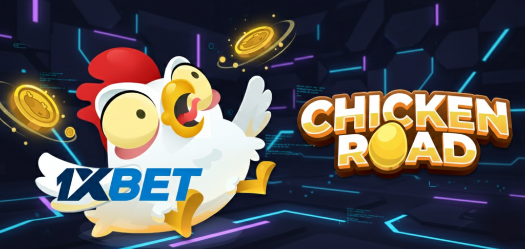 1xbet’dagi Chicken Road o‘yin logotipi
